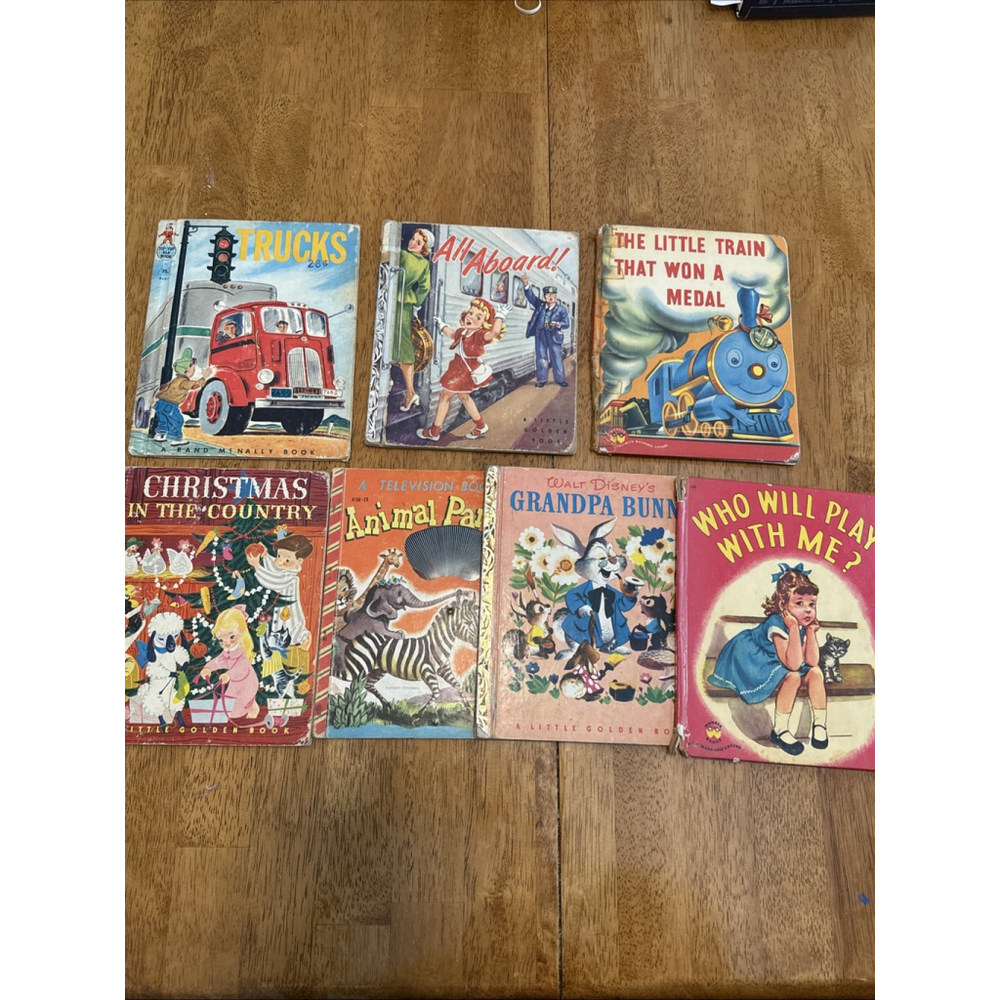 A LITTLE GOLDEN BOOK - 1947-1952 1st First Edition 7 Books